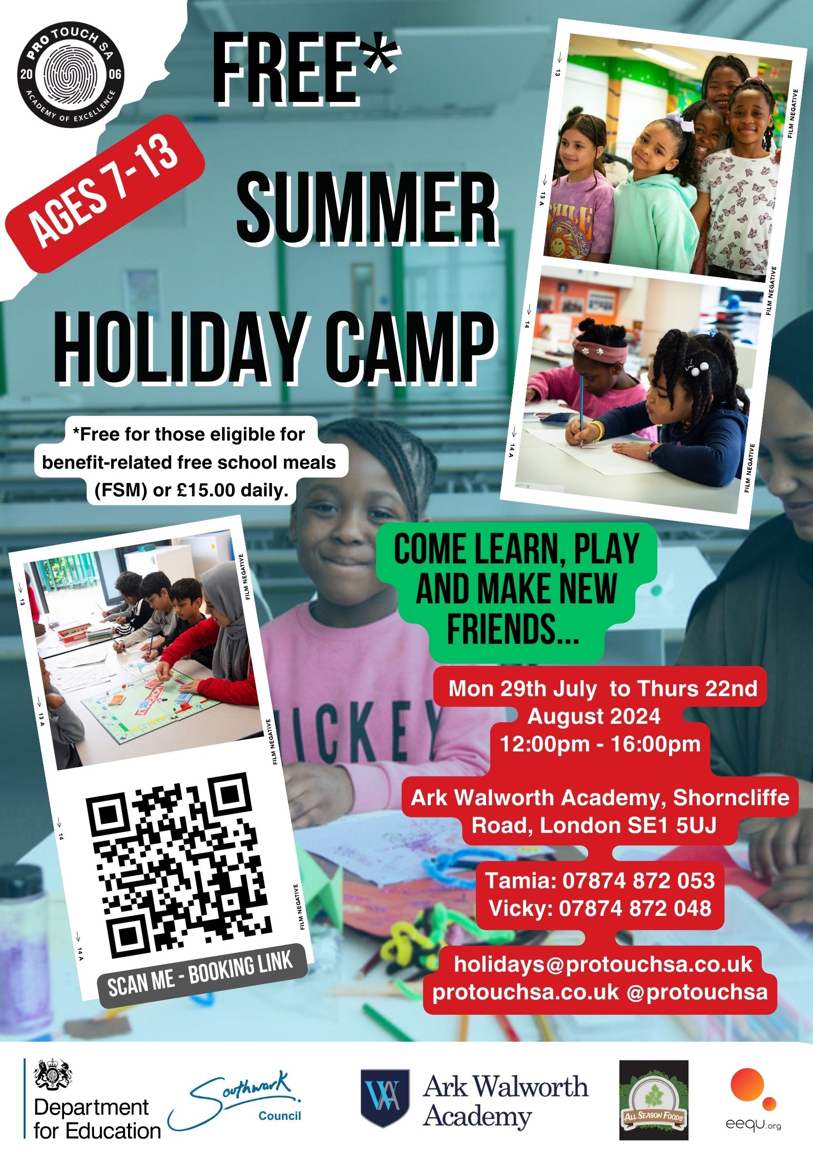 Southwark  Summer 2024 Holiday Camp - Ages 7-13